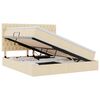 vidaXL LED-Speicherbett mit Matratze Creme 160 x 200 cm Stoff
