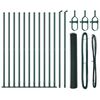 vidaXL Zaunpfosten Gr&uuml;n 25 x 1,2 m (13 mm Maschen) Stahl