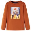 vidaXL Kinder-Langarmshirt Dunkelorange 128