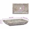 vidaXL Waschbecken Grau 50x35x10 cm Marmor