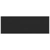 vidaXL Fensterbank Schwarz mit Holzmaserung 120 x 50 x 4,5 cm PVC