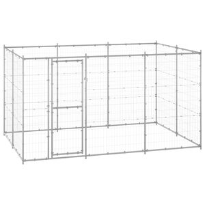 vidaXL Outdoor-Hundezwinger Verzinkter Stahl 7,26 m&sup2;