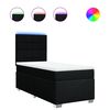 vidaXL Boxspringbett mit Matratze Schwarz 90x190 cm Stoff