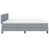 vidaXL Boxspringbett mit Matratze mit LED Hellgrau 200 x 200 cm Stoff