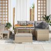 vidaXL Garten-Sofa-Set mit Kissen 8 pcs Beige und Hellgrau