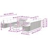 vidaXL Gartensofa-set mit Kissen mit Speicher 11 pcs Beige Poly Rattan