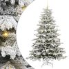 vidaXL Künstlicher klappbarer Weihnachtsbaum Weiß 240 cm PE und PVC