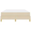 vidaXL Boxspringbett mit Matratze Creme 140 x 190 cm Stoff