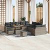 vidaXL Garten-Sofa-Set 13 pcs Grau Poly-Rattan