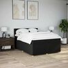vidaXL Boxspringbett mit Matratze Schwarz 140x190 cm Stoff