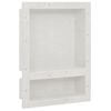 vidaXL Duschnische mit 2 F&auml;chern Mattwei&szlig; 41x51x10 cm