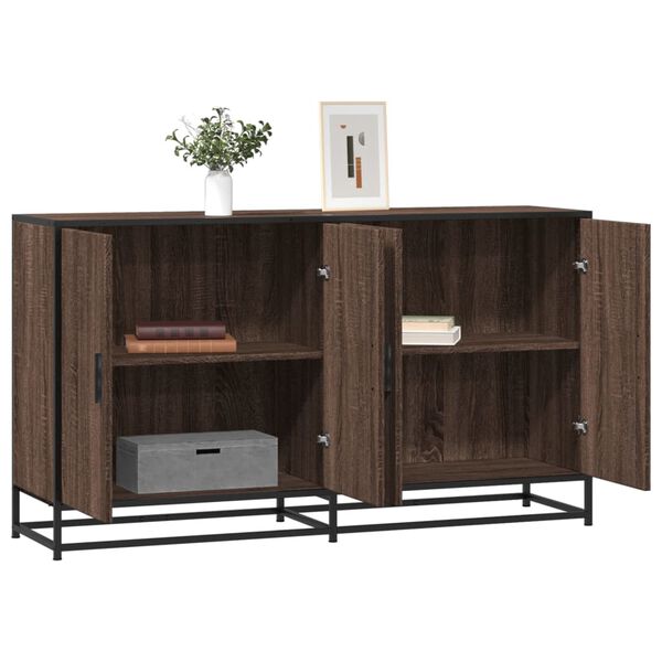 vidaXL Sideboard Braun Eichen-Optik 134x35x76 cm Holzwerkstoff