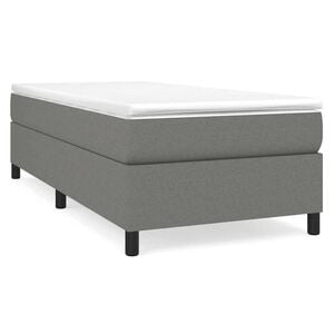 vidaXL Boxspringbettgestell Dunkelgrau 90x200 cm Stoff