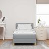 vidaXL Boxspringbett mit Matratze Hellgrau 90 x 190 cm Stoff