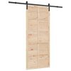 vidaXL Schiebet&uuml;r Natur 90 x 208 cm Massives Kiefernholz