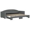 vidaXL Tagesbett Ausziehbar Dunkelgrau 80x200 cm Stoff