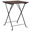 vidaXL Bistrotisch Klappbar Braun 55x54x71 cm Poly Rattan