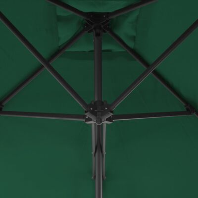 vidaXL Sonnenschirm mit Stahl-Mast 300 cm Grün