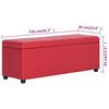 vidaXL Bank mit Staufach 116 cm Rot Kunstleder