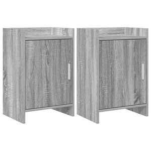 vidaXL Nachttische 2 pcs Grau Sonoma 40 x 30 x 60 cm Holzwerkstoff