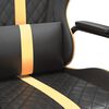 vidaXL Gaming-Stuhl mit Massagefunktion Gold und Schwarz Kunstleder