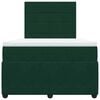 vidaXL Boxspringbett mit Matratze Dunkelgr&uuml;n 120x200 cm Samt