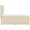 vidaXL Boxspringbett mit Matratze Creme 100x200 cm Stoff