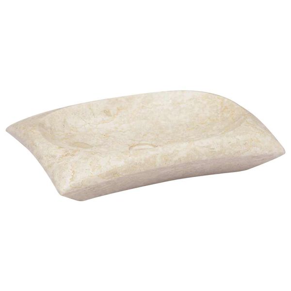vidaXL Waschbecken Creme 50x35x10 cm Marmor