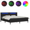 vidaXL Bettgestell mit Matratze Schwarz 180 x 200 cm Kunstleder