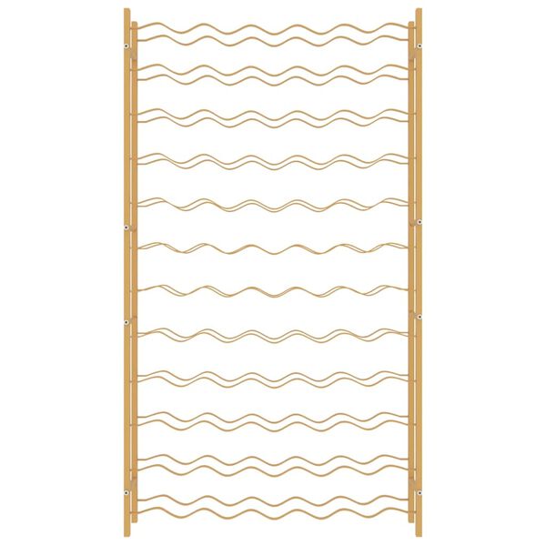 vidaXL Weinregal f&uuml;r 72 Flaschen Golden Metall