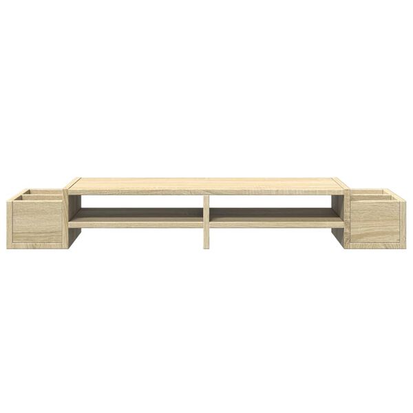 vidaXL Monitorst&auml;nder mit Stauraum Sonoma-Eiche 100x27x15 cm