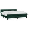 vidaXL Boxspringbett mit Matratze Dunkelgr&uuml;n 180x220 cm Samt