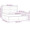 vidaXL Boxspringbett mit Matratze & LED Dunkelgrau 160x200 cm Stoff