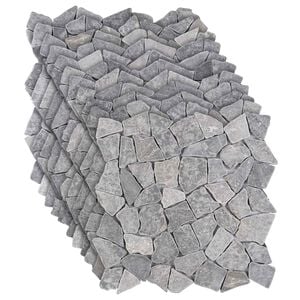 vidaXL Mosaikfliesen Hellgrau 30 x 30 cm Marmor