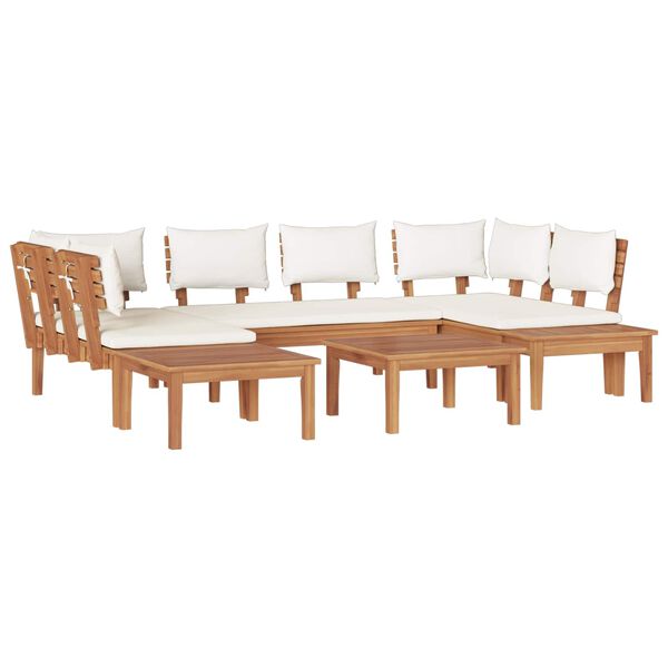 vidaXL Gartensofa-set 4 pcs Braun und Creme