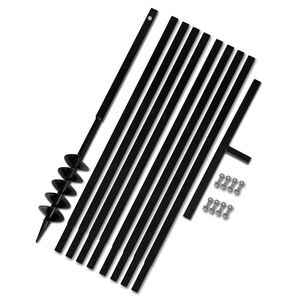 Erdbohrer mit Griff 100 mm Verl&auml;ngerungsrohr 9 m