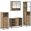 vidaXL Badezimmerm&ouml;bel-Set 4 stk. Artisan-Eiche 80 x 33 x 60 cm