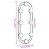 vidaXL Wandspiegel mit LED-Leuchten 15x40 cm Glas Oval