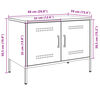 vidaXL TV-Schrank Anthrazit 68x39x50,5 cm Stahl