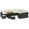 vidaXL Garten-Sofa-Set 12 pcs Schwarz und Creme 80 x 80 x 71 cm