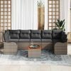 vidaXL Garten-Sofa-Set 8 pcs Grau Poly Rattan