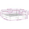 vidaXL Massivholzbett mit Regal ohne Matratze 180x200 cm Kiefer