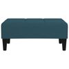 vidaXL Schlafsofa 2-Sitzer mit 2 Kissen & Hocker Blau Samt