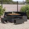 vidaXL Garten-Sofa-Set mit Kissen mit Speicher 8 pcs Schwarz