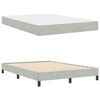 vidaXL Boxspringbett mit Matratze Hellgrau 140 x 200 cm Stoff