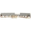 vidaXL Outdoor-Sofagarnitur 9 stk. Wei&szlig; und Hellgrau
