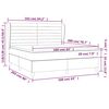 vidaXL Boxspringbett mit Matratze Dunkelblau 160x200 cm Samt
