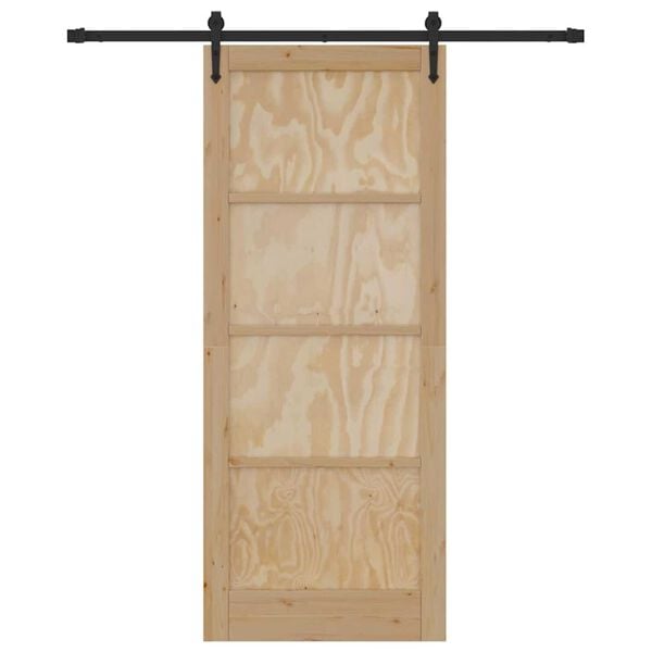 vidaXL Schiebetür ORKDAL Braun 86 x 211 cm Massives Kiefernholz