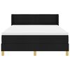 vidaXL Boxspringbett mit Matratze Schwarz 200 x 160 cm Stoff