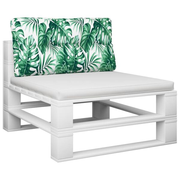 vidaXL Palettenkissen Blattmuster 80x40x12 cm Stoff